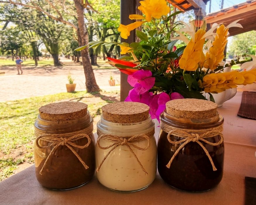 Jars of homemade preserves